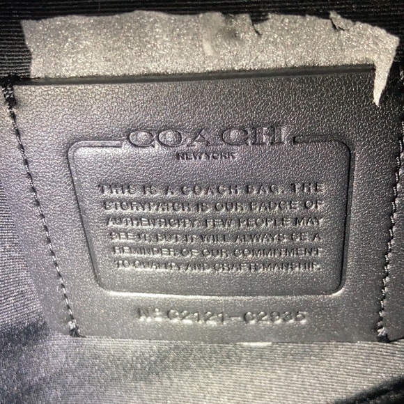 Coach Charc. and black backpack, belt and wallet